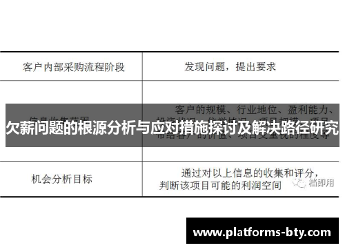欠薪问题的根源分析与应对措施探讨及解决路径研究